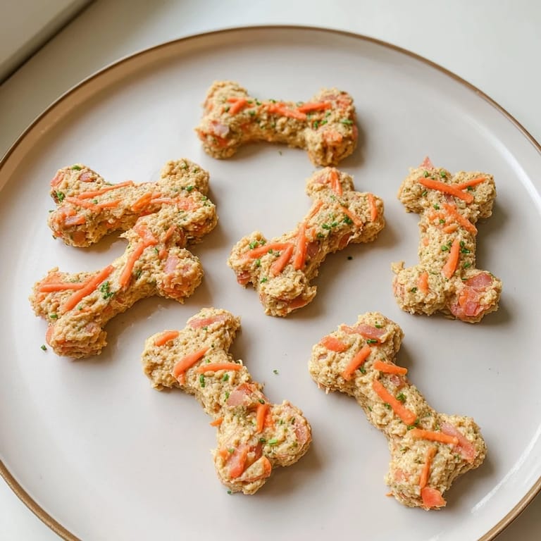 Homemade Friendly Dog Paw Treats arranged on a baking sheet, with visible crunchy edges.
