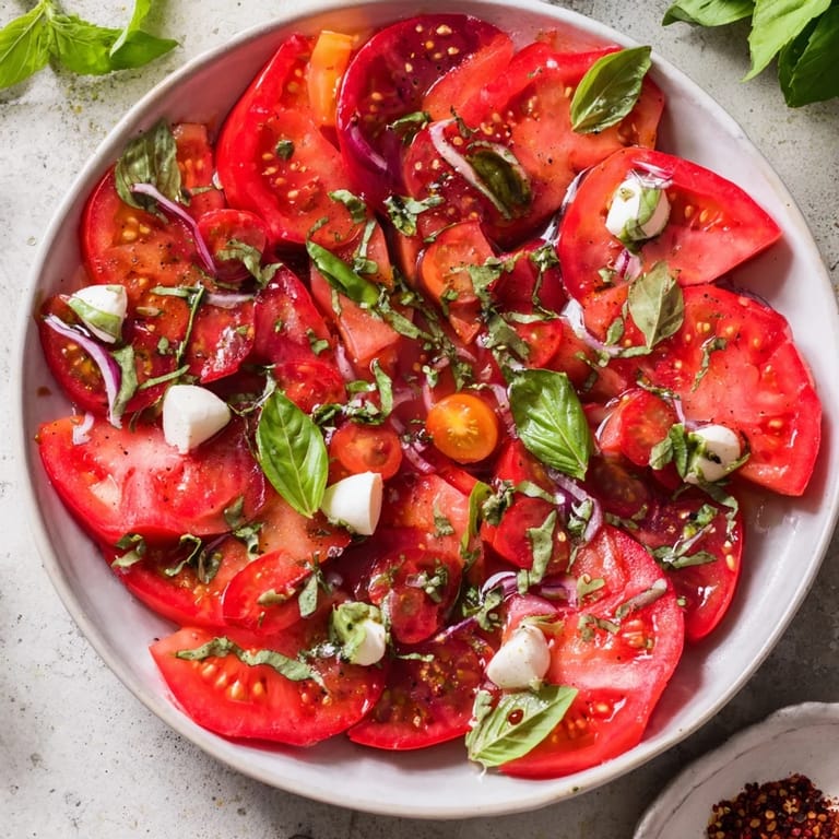 Fresh basil and balsamic glaze enhance this colorful, easy-to-make Starfish Caprese Salad.