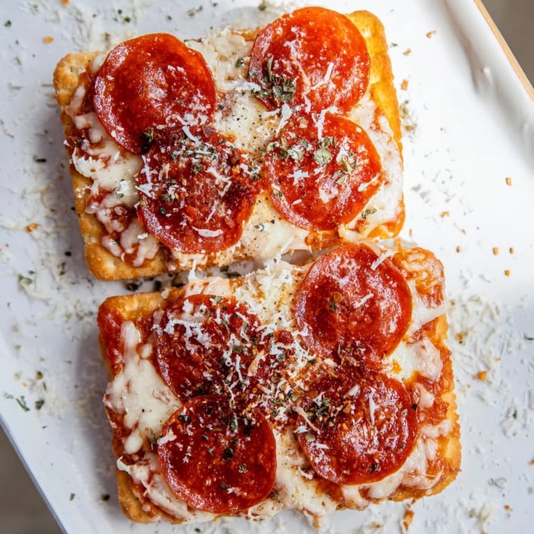 Warm, cheesy Savory Bites feature golden-brown pepperoni slices; a delightful party finger food.