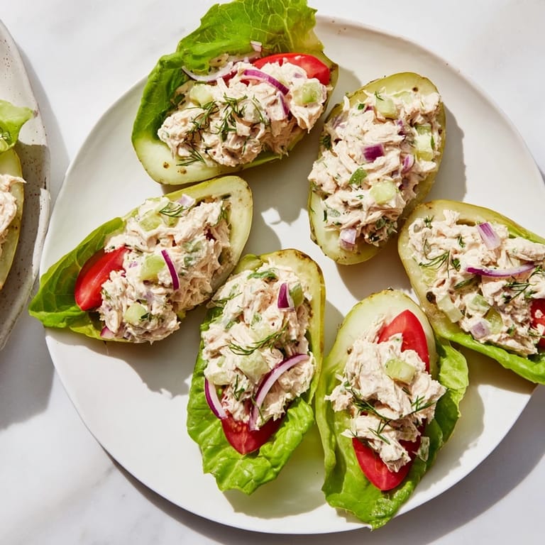 A refreshing close-up showcases a low-carb Pickle Sandwich with crunchy, vibrant fillings.