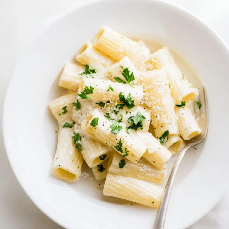 Enjoy a steaming bowl of homemade creamy milk pasta, perfectly cooked and simple to make.