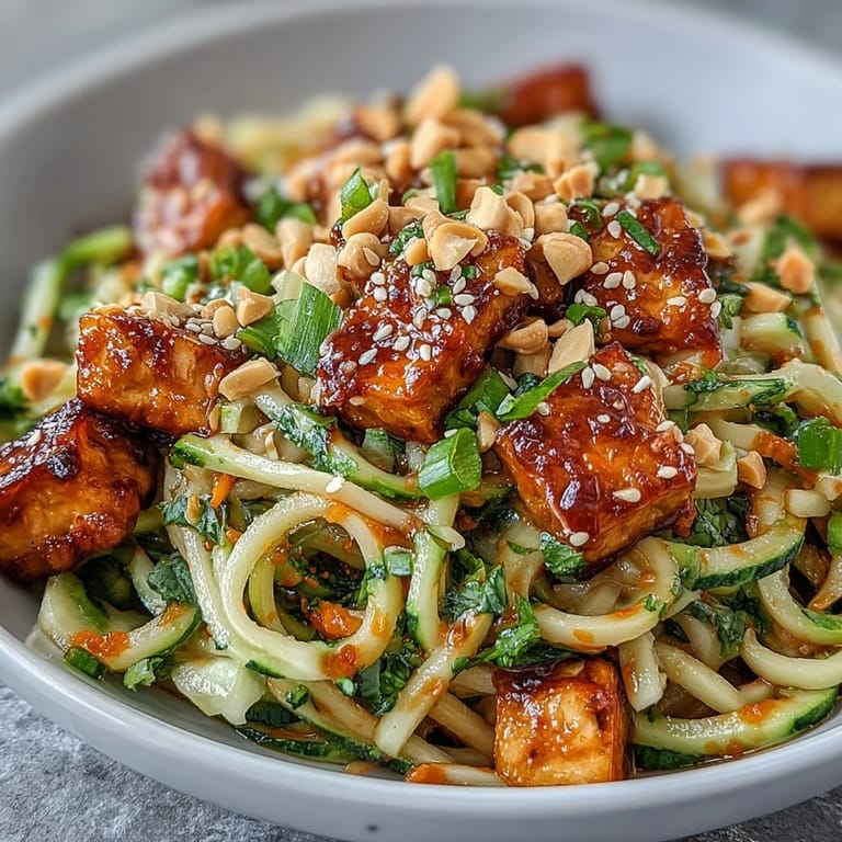 Spicy TikTok-Style Chili Crisp Cucumber Noodle Bowls tossed with fresh cucumbers and creamy dressing.