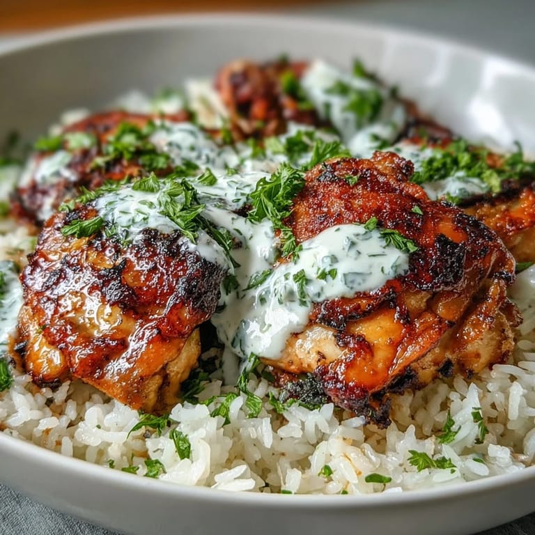 Close up on One Pot Shawarma Chicken and Rice featuring aromatic Middle Eastern spices and tender chicken over rice.