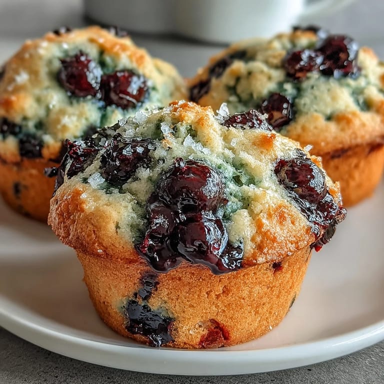 Moist Vegan Blueberry Lemon Protein Muffins with a fluffy crumb, served on a rustic plate with lemon slices.