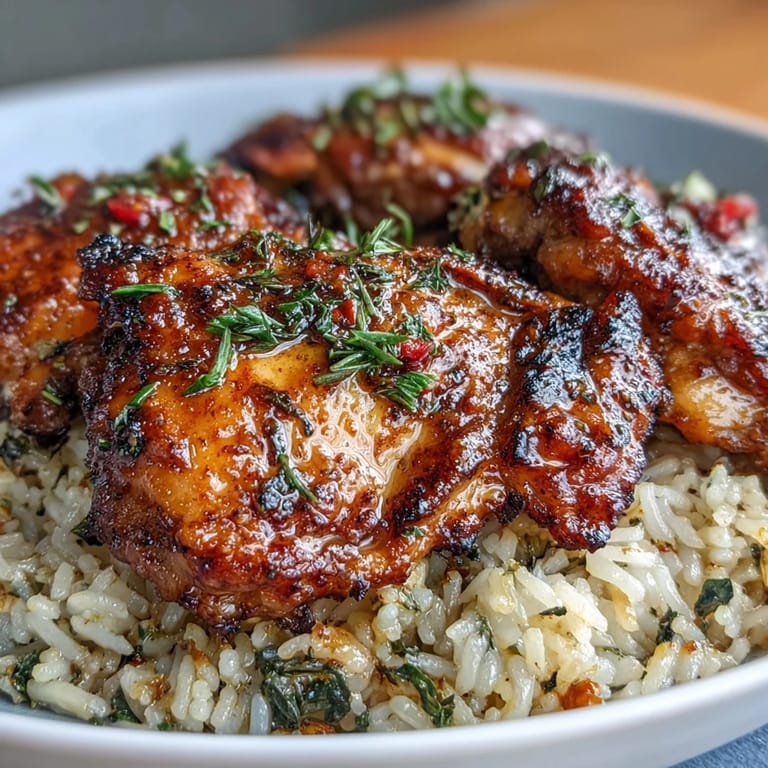 Golden-brown Nandos Portuguese chicken and rice with vibrant red bell peppers, peas, and fragrant basmati rice.  