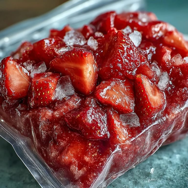 Refreshing strawberry pineapple daiquiri freezer pouches, blending ripe fruit, lime, and rum into icy, ready-to-enjoy cocktail treats.