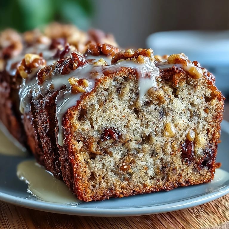 Healthy banana bread with Greek yogurt and whole wheat flour, sliced and ready for a nutritious breakfast.