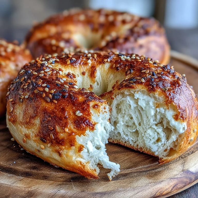 Easy two-ingredient bagels featuring Greek yogurt and self-rising flour, brushed with egg wash and sprinkled with everything bagel seasoning for extra flavor and crunch.