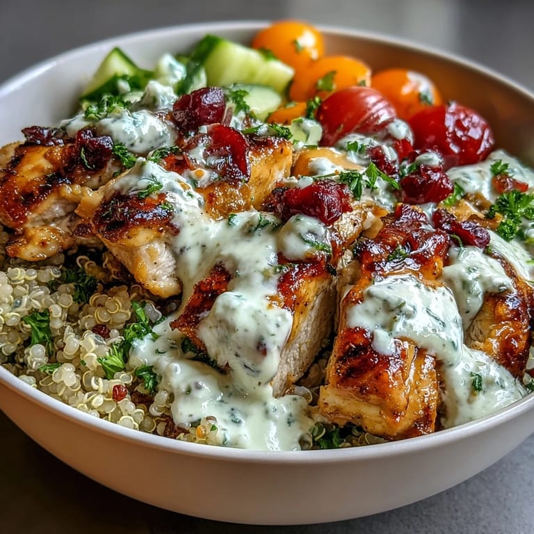 Colorful high protein bowl, packed with lean chicken and crisp vegetables, ready to eat.