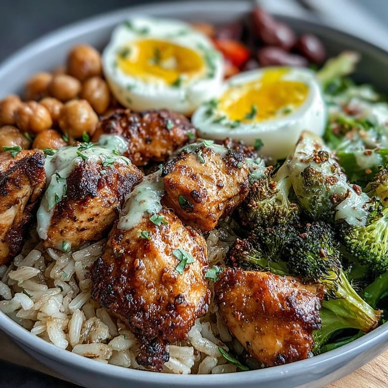 Savory chicken and beans are portioned with roasted veggies for a healthy budget meal.