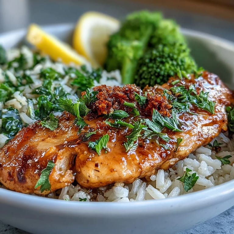 Juicy, seasoned chicken breast with fluffy rice and crisp broccoli in a balanced high-protein meal prep.