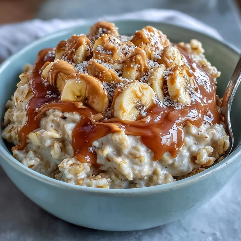 A warm, hearty bowl of protein oatmeal topped with peanut butter and berries for a nutritious breakfast.