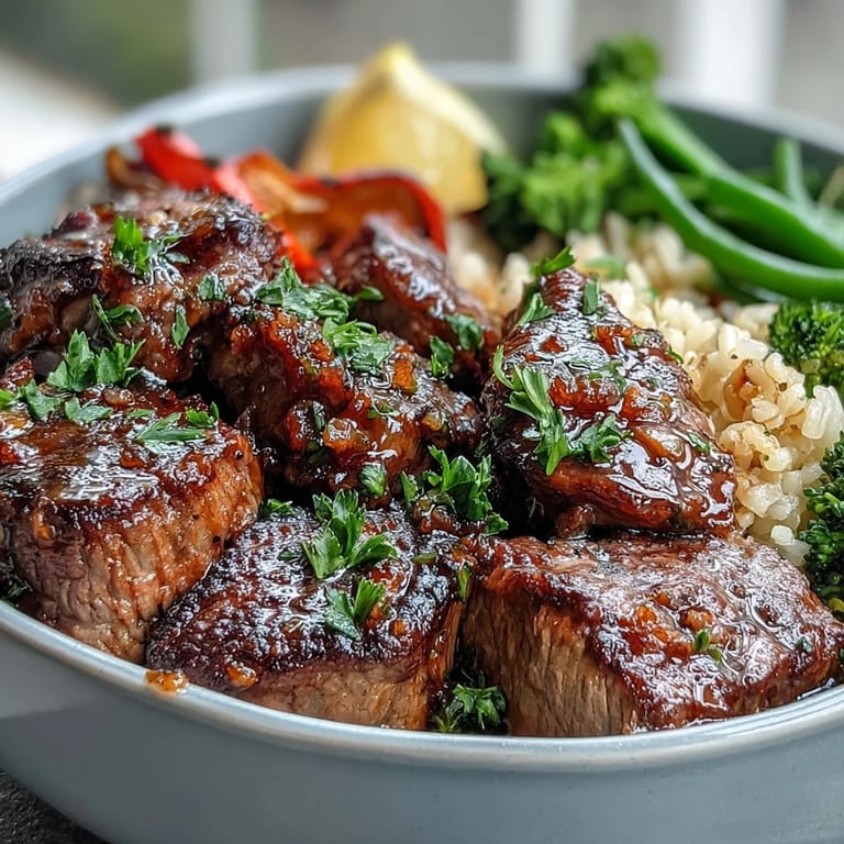 Savory beef slices over fluffy rice and crisp veggies in convenient meal prep bowls for healthy lunches.
