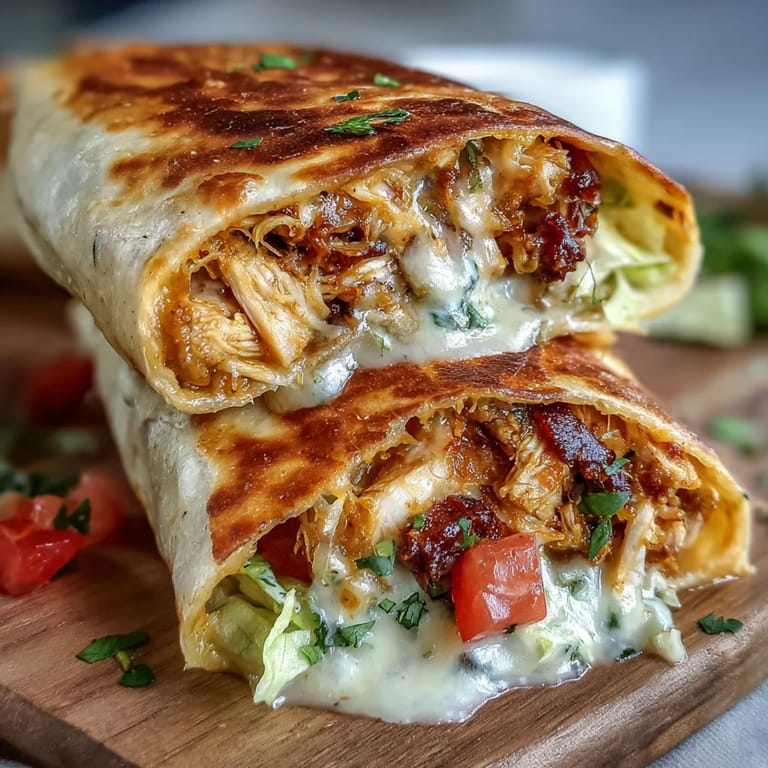 Easy Rotisserie Chicken Crunch Wrap Bake, featuring melty cheese and a crispy shell.