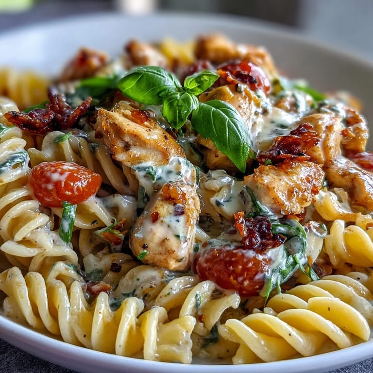 One-Pan Lemon Basil Chicken Pasta: a quick, vibrant skillet meal ready for dinner.