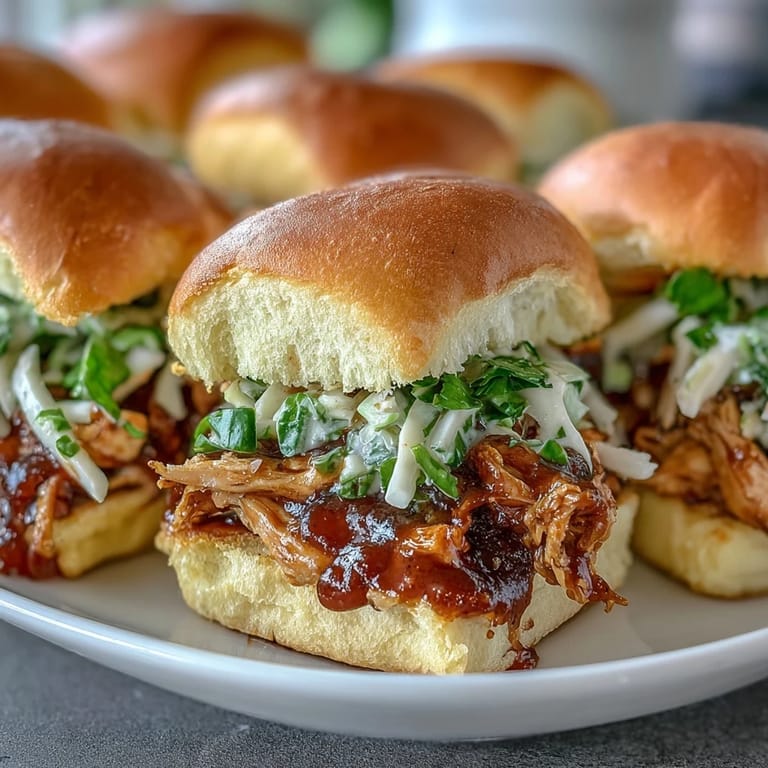 Sweet and savory Apple BBQ Chicken Mini Sandwiches perfect for easy entertaining.