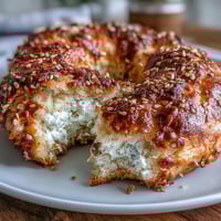 Golden homemade Greek yogurt bagels topped with savory everything seasoning, baked until golden and chewy for a healthy breakfast treat.