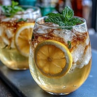 Refreshing Limoncello Spritz Mocktail with bright lemon slices and sparkling bubbles, perfect for summer sipping.