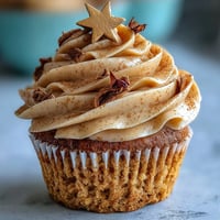 Taurus birthday cupcakes with terracotta buttercream, decorated with edible gold stars for an earthy, luxurious look.