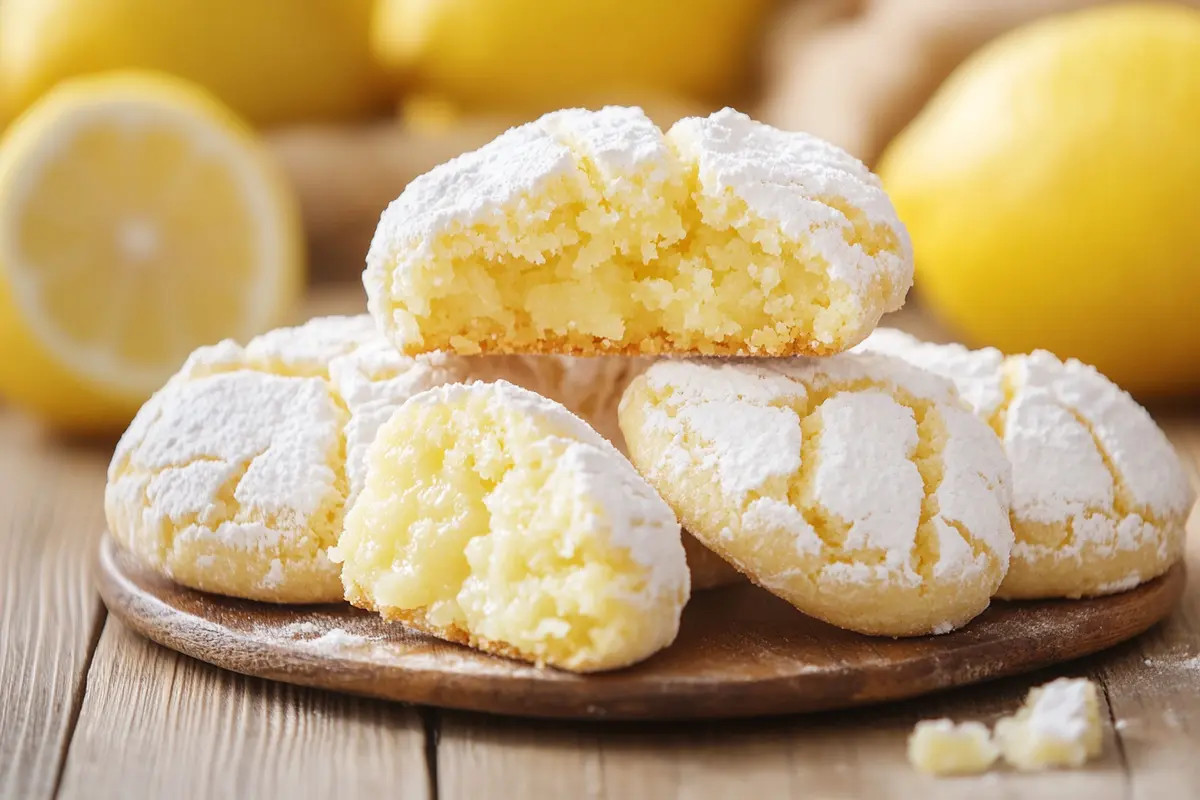 A plate of best Italian lemon cookies, ready to eat.