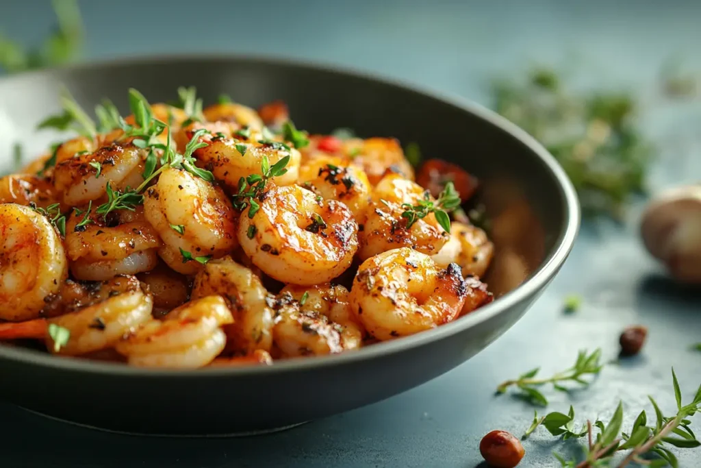 bowl of cajun shrimp pasta