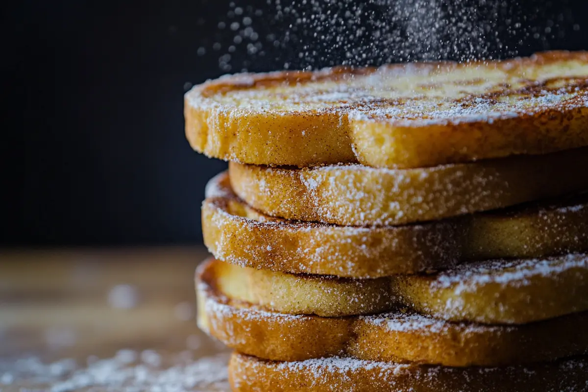 A plate of delicious Spanish toast slices.