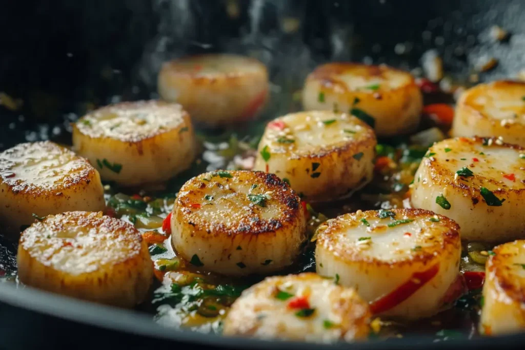 Fishcakes and Scallops Stir Fry Recipe