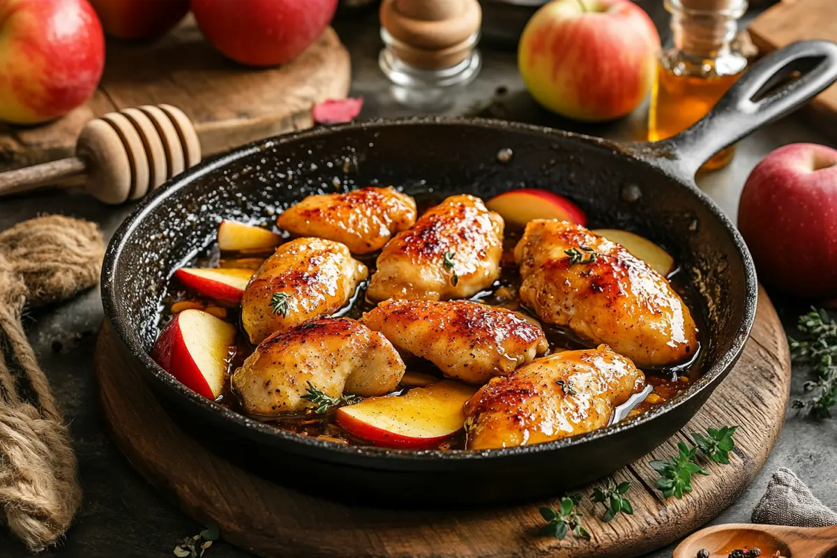 Delicious apple and honey-glazed chicken tenders recipe