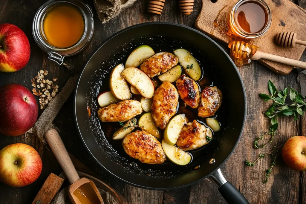 making honey-glazed chicken tenders