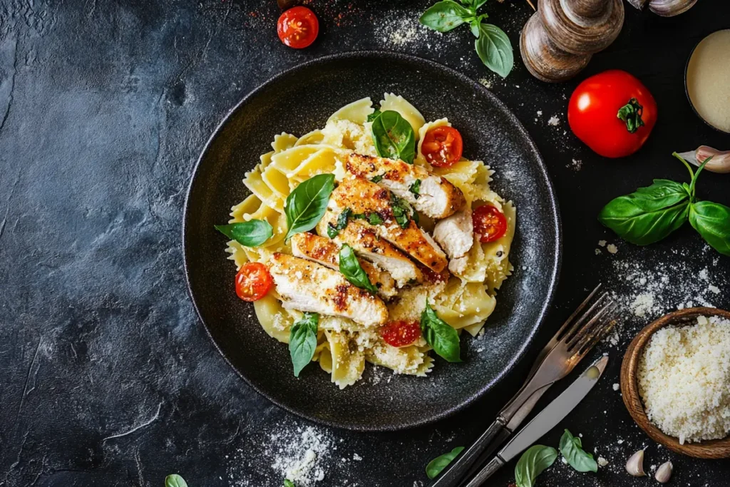 garlic parmesan chicken pasta