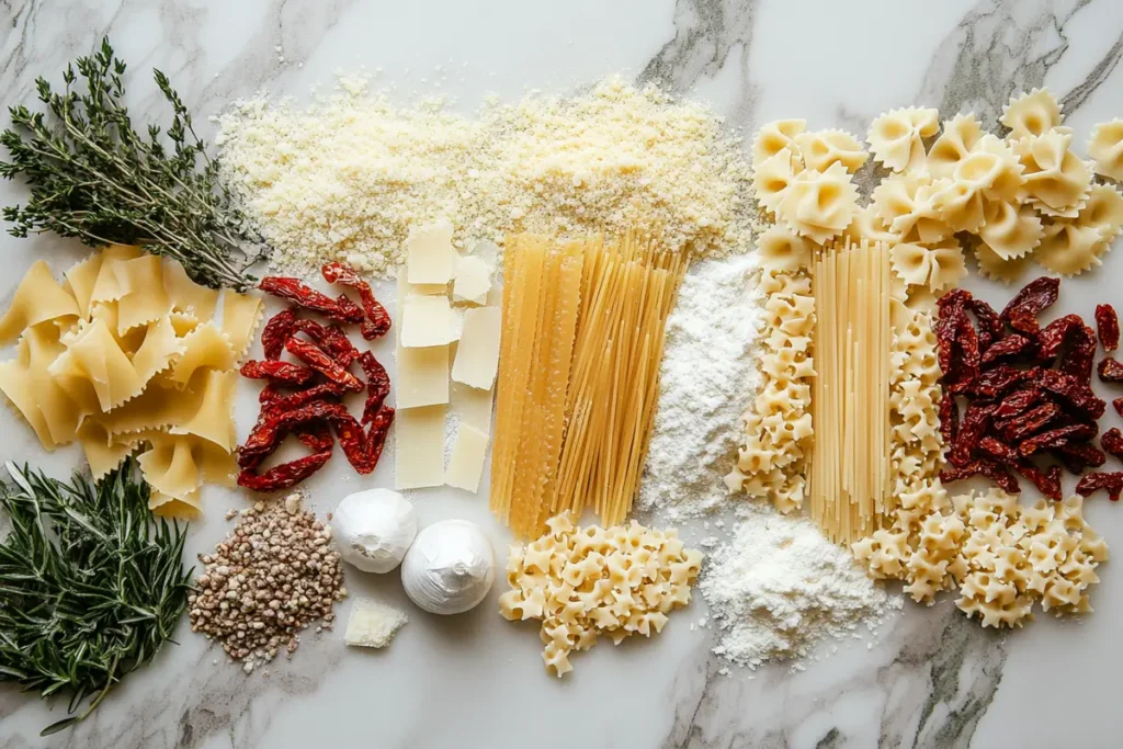 Ingredients for making marry me pasta