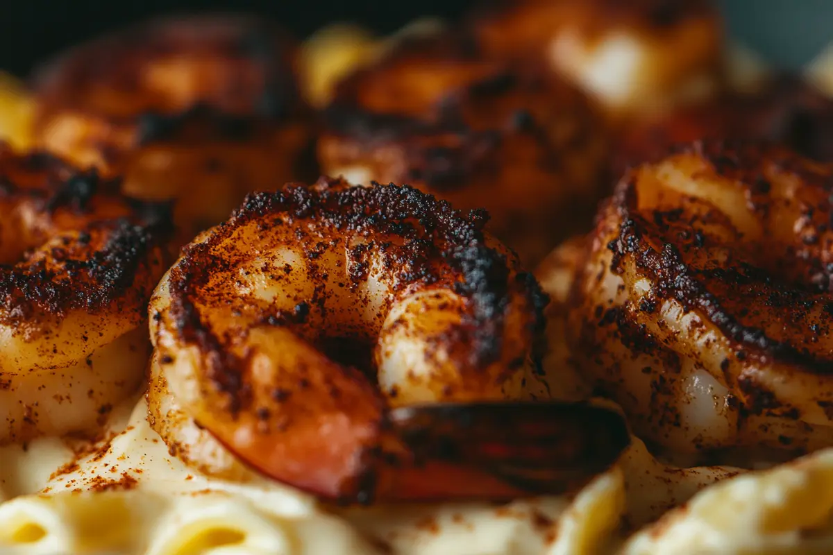 Blackened Shrimp Alfredo Pasta Bowl