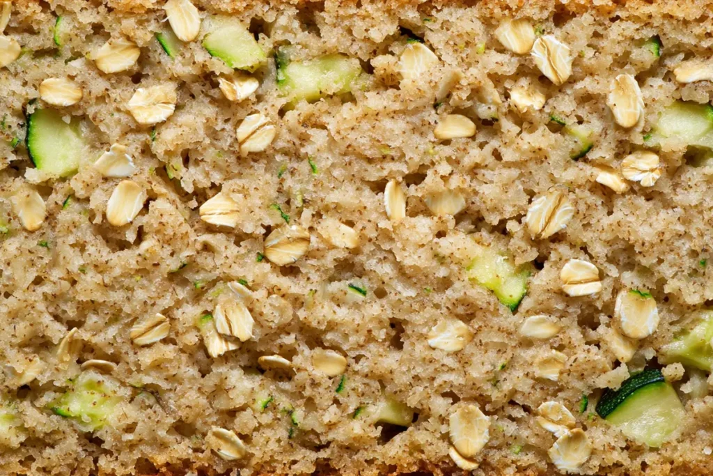 Close-Up Baking oatmeal zucchini bread