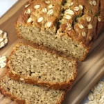 Delicious slice of oatmeal zucchini bread.