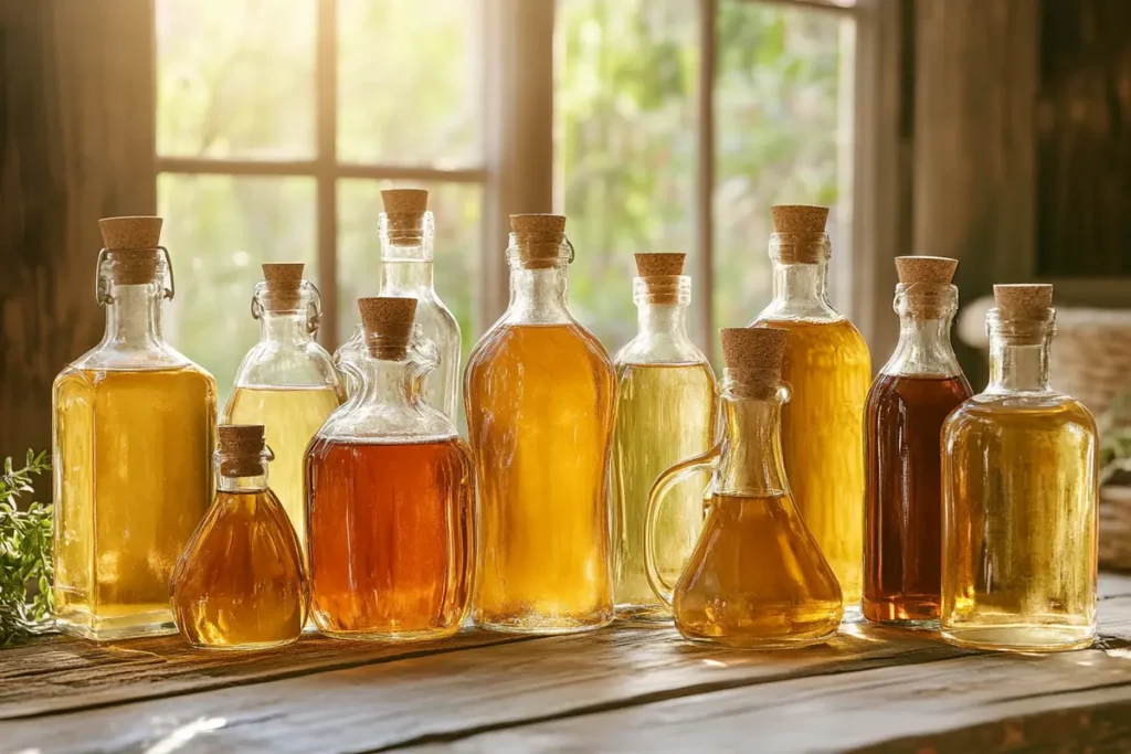 Bottles of homemade herbal cordial recipe ready to enjoy